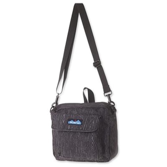 Kavu Nantucket Crossbody Bag Gorpcore Hiking Travel Unisex Lightweight Woodgrain - Picture 1 of 9